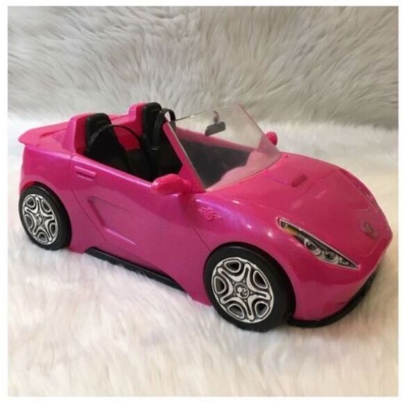 Barbie Glam Convertible Car Hot Pink Two Seat Cruiser Vacation Beach California - Picture 2 of 8